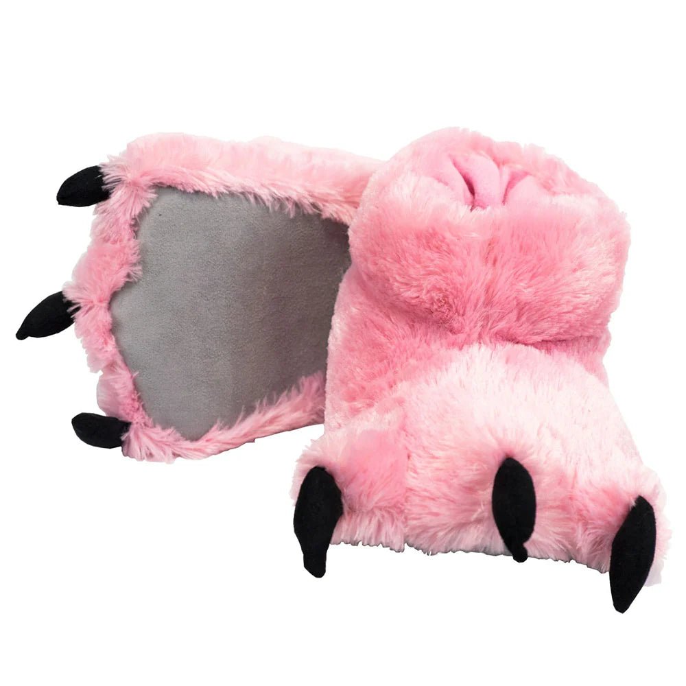 Lazy One Bear Paw Slippers – Kids & Adults | Soft Fuzzy Non-Slip Animal Slippers - Rocky Mountain Connection
