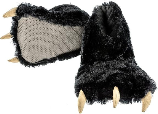 Lazy One Bear Paw Slippers – Kids & Adults | Soft Fuzzy Non-Slip Animal Slippers - Rocky Mountain Connection