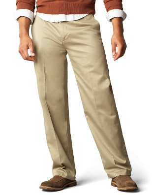 Dockers D3 Signature Khaki  Classic Fit Flat Front