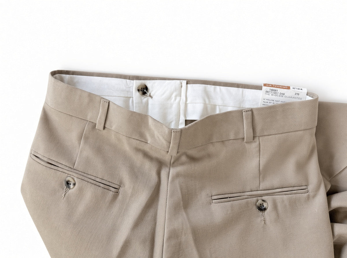double welt button through pocket