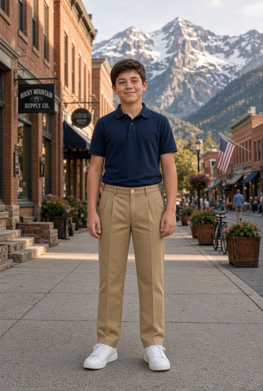 Pantalones Dockers tipo khaki para niño, tallas regulares y husky