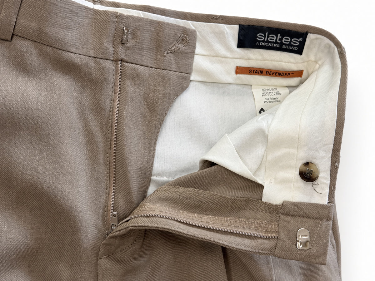 Dockers Slates Wool Blend Pleated Front #10825