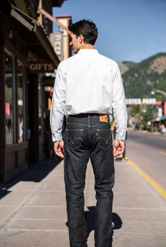 Levi's® 501® Original Shrink-To-Fit™ Black Jeans |Black Rigid Denim Button-Fly - Rocky Mountain Connection