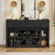 Sliding barn door sideboard