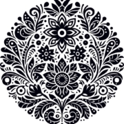 Black mandala art designs