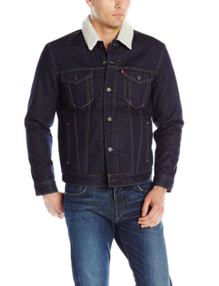 mens levi fleece lined denim jacket