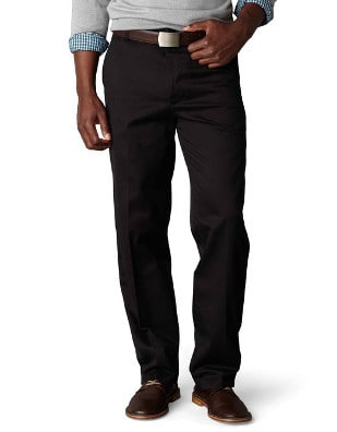 buy online Dockers Black Flat Front classic fit All motion Comfort Pants  Mens size 32x32