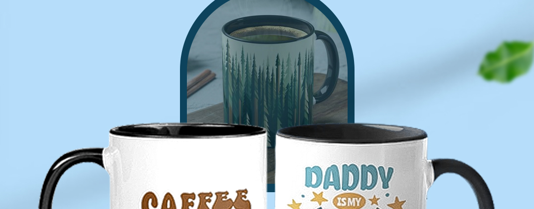 Colored vinyl mugs