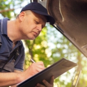 A mechanic doing regular regular vehicle inspections including ECU tuning to prevent major repairs
