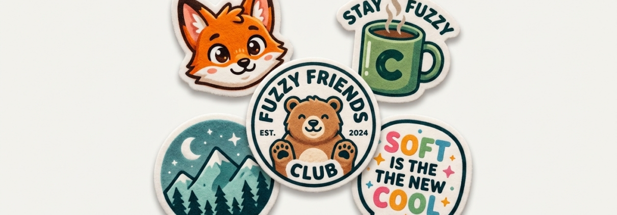 Custom fuzzy stickers
