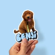 Custom pet stickers with logo