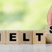 IELTS words in wooden box
