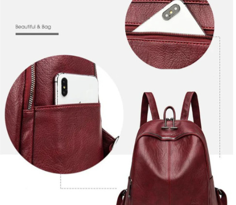 leather women's backpack