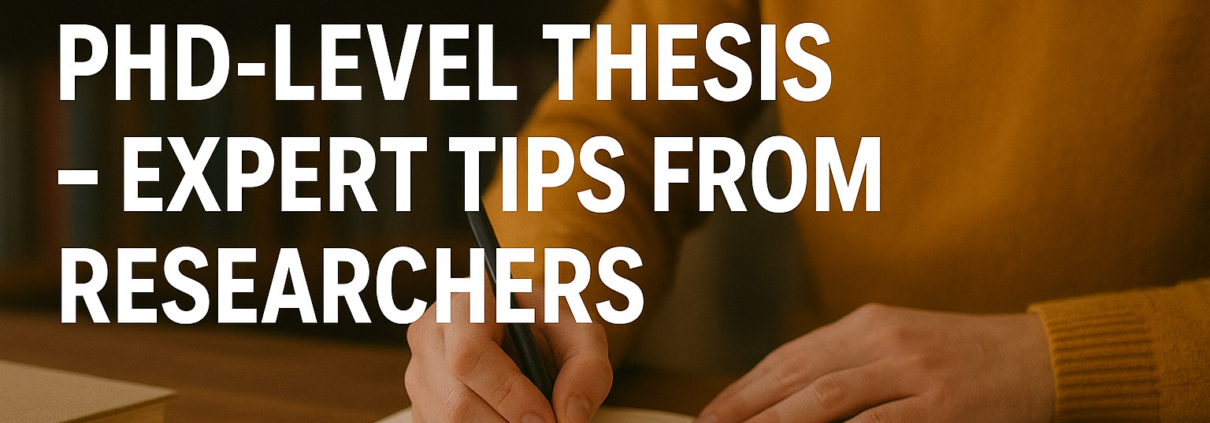 How To Write A PhD Thesis