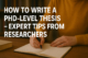 How To Write A PhD Thesis