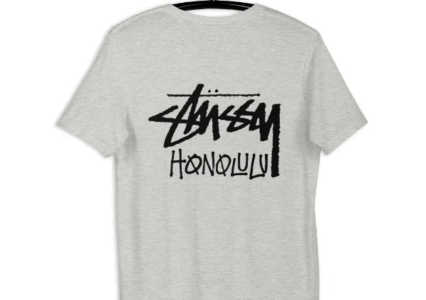 STUSSY HONOLULU UNISEX T-SHIRT GREY