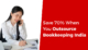 Business owners reviewing outsourced bookkeeping reports from India on a laptop