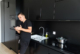 Black marble countertops