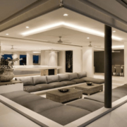 bright ceiling lights
