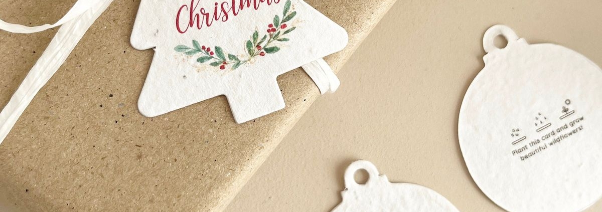 Eco friendly christmas hang tags