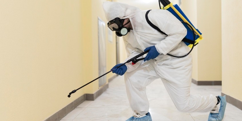 Professional pest control technician in Ayrshire providing safe removal services.