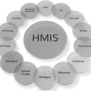 HMIS Software displaying patient records and hospital management data