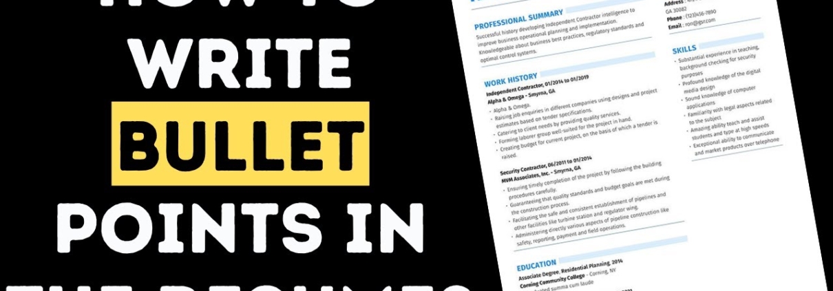 bulletr points in resume