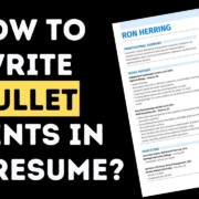bulletr points in resume
