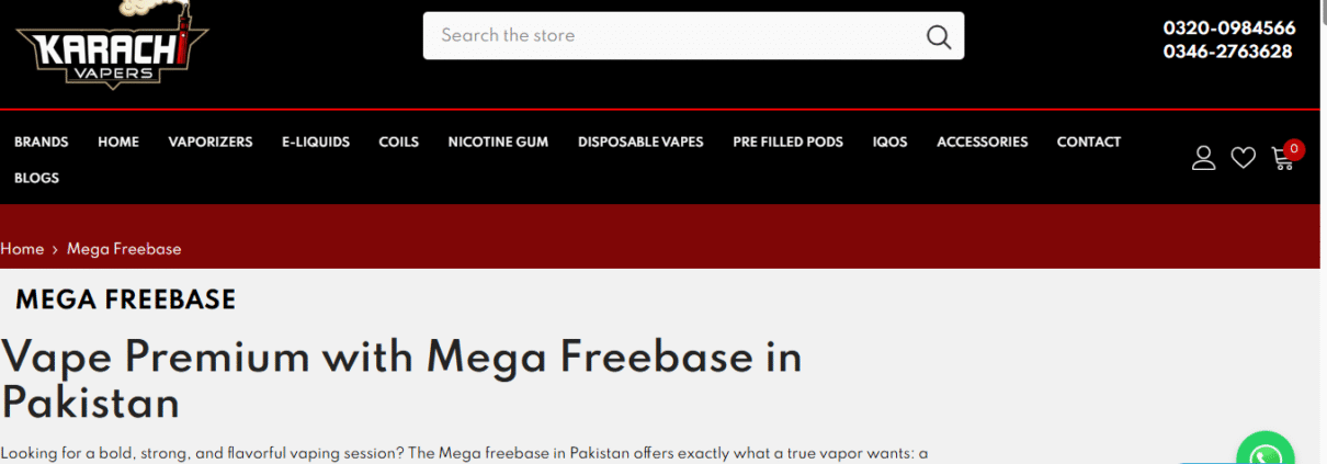 mega eliquid price in pakistan