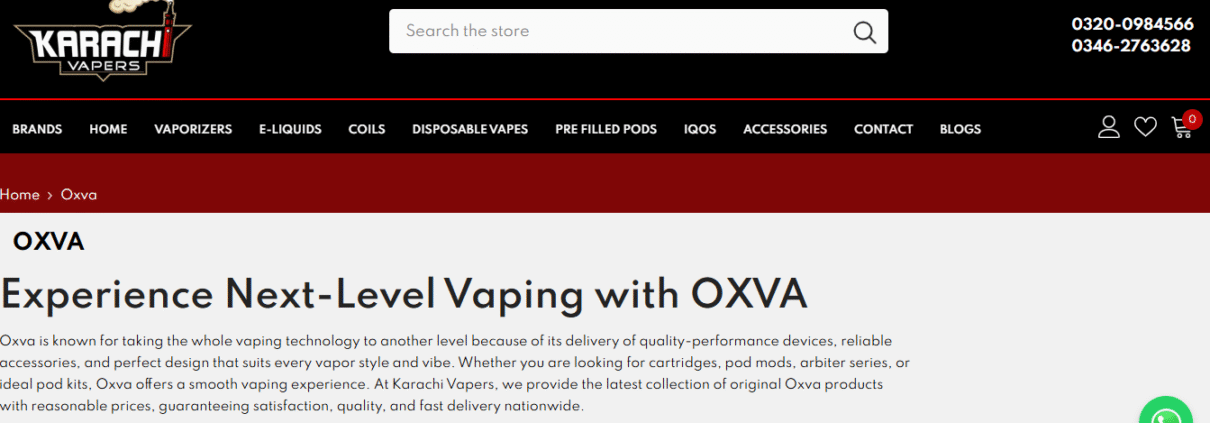 oxva price in pakistan
