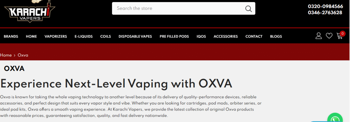 Oxwa pod price in pakistan