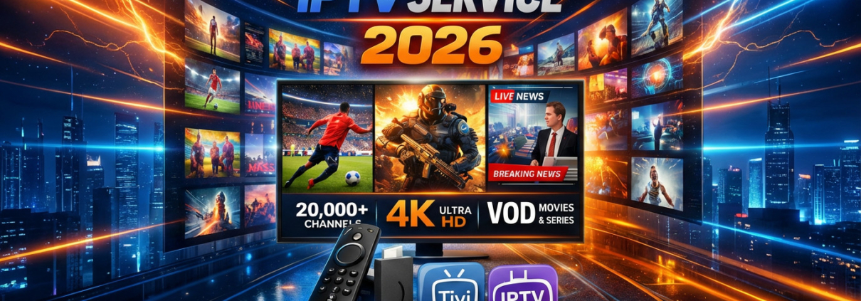 Best IPTV Service 2026 with 4K channels, VOD, and Firestick support