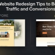 Website redesign before-after